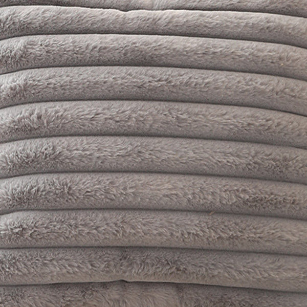 STANLY Coussin carré en tissu côtelé gris 43x43 cm