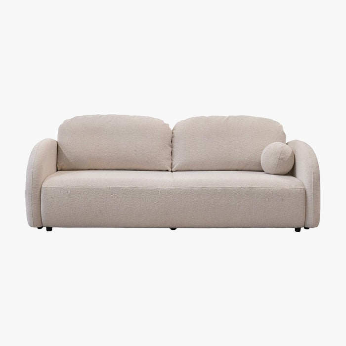 SYNA Canapé 3 places convertible en tissu bouclette beige