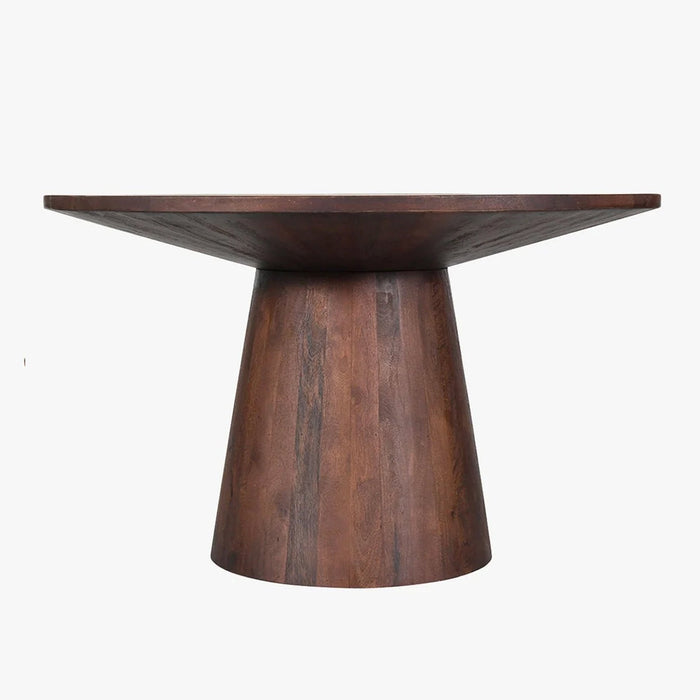 TOMMY - 130 Table à manger ronde en bois de manguier D130 cm – Table à manger – vue 2