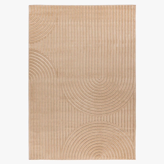 VIVA Tapis en tissu doux à motif en relief beige - 160x230 cm