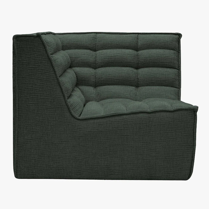 ZEYNA Fauteuil modulable angle réversible tissu vert