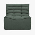 ZEYNA Fauteuil modulable en tissu vert
