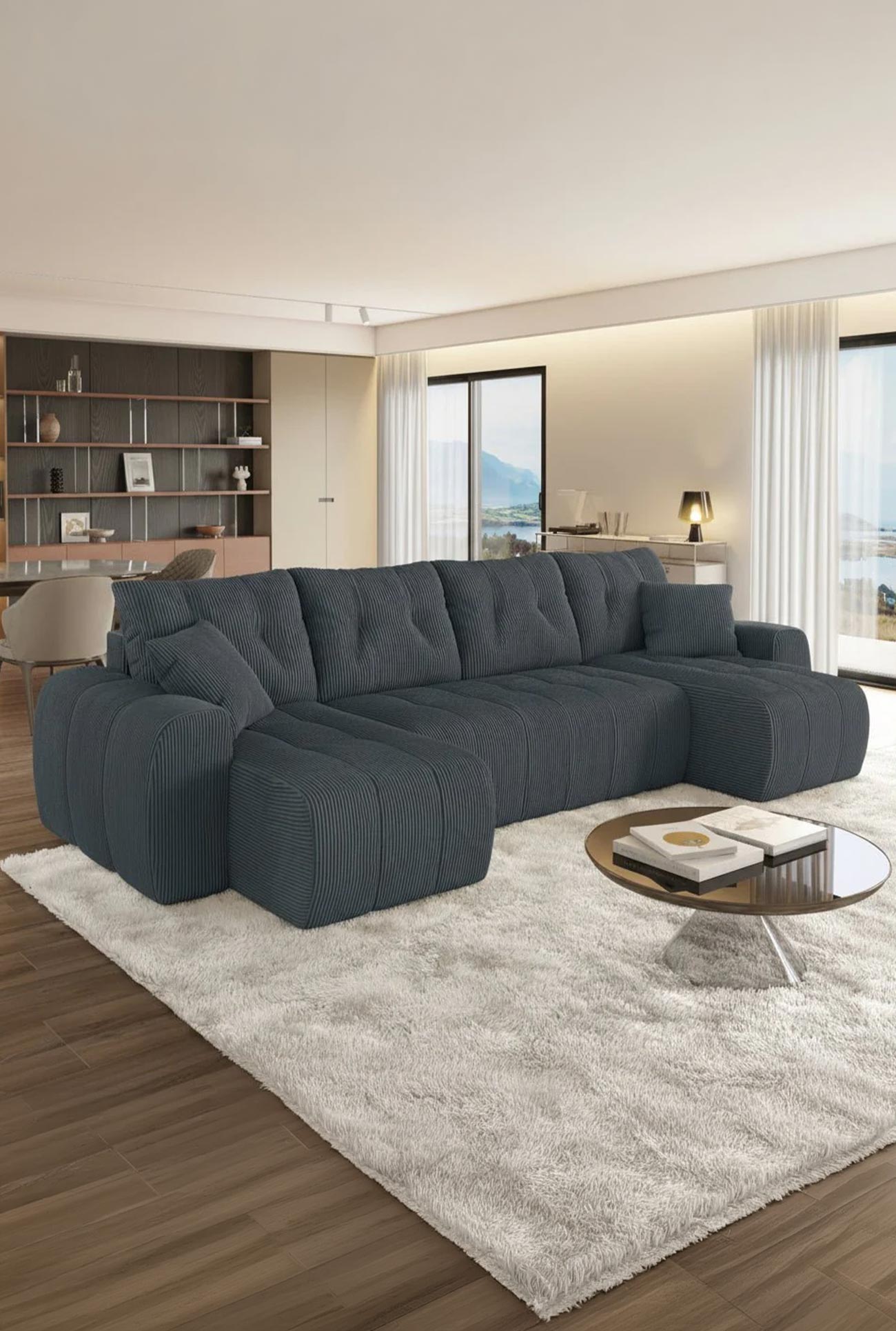 ALYA - Canapés d'angle réversibles & canapés panoramiques en tissu - Mobilier Deco