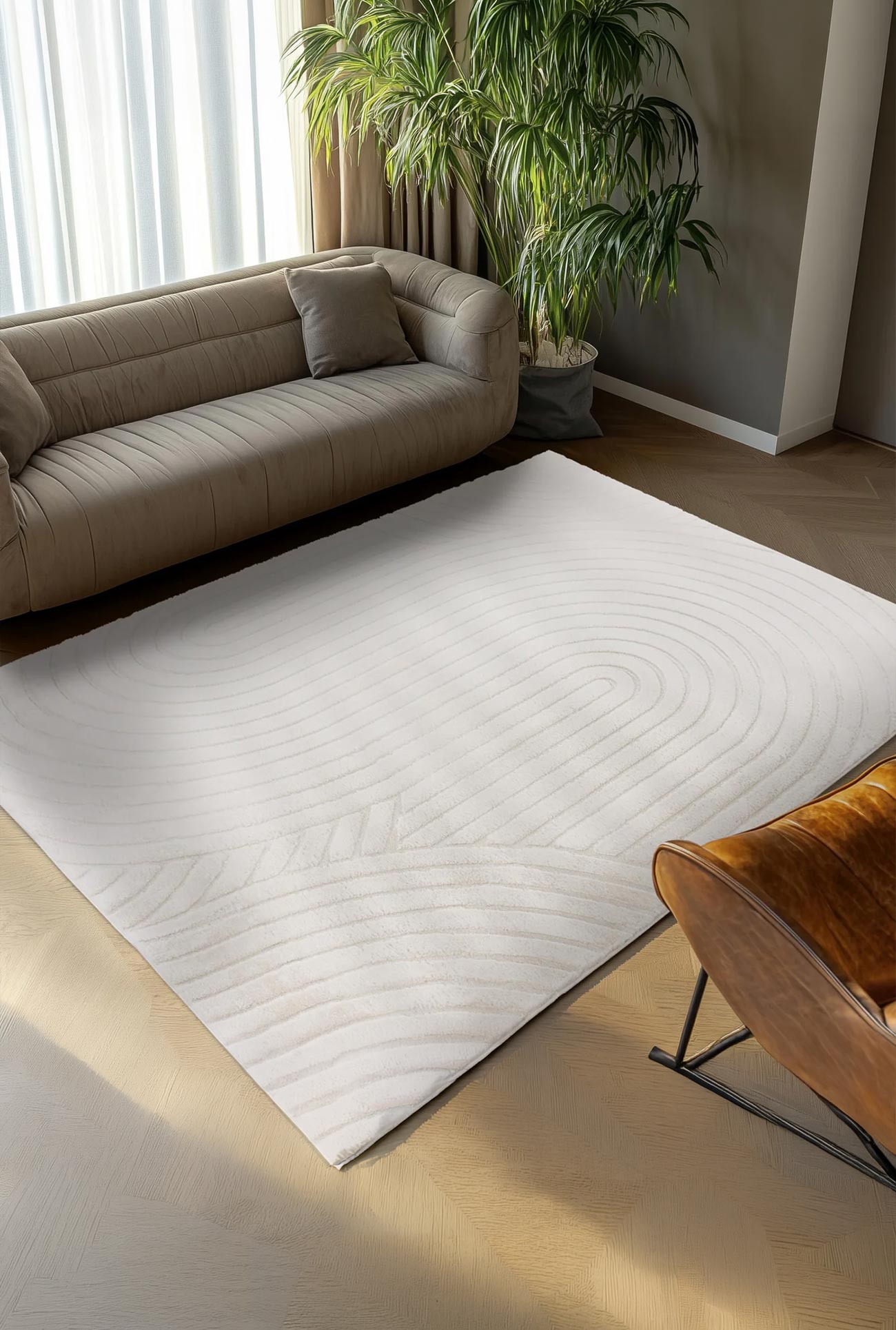 COMFORT - Tapis à motifs en tissu 160x230 cm 2 couleurs - Mobilier Deco