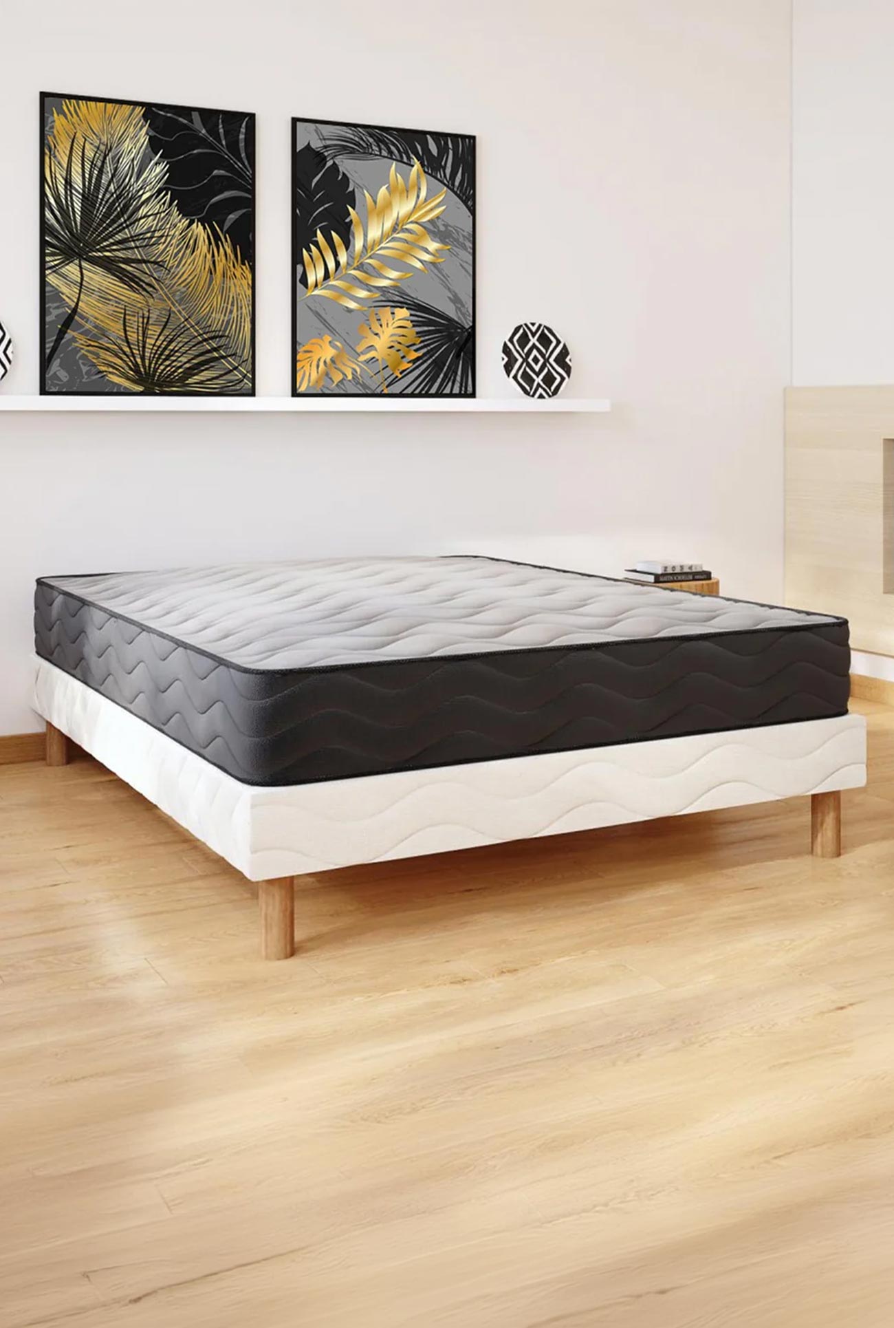 EDEN - Ensembles sommier et matelas 20 cm - Mobilier Deco