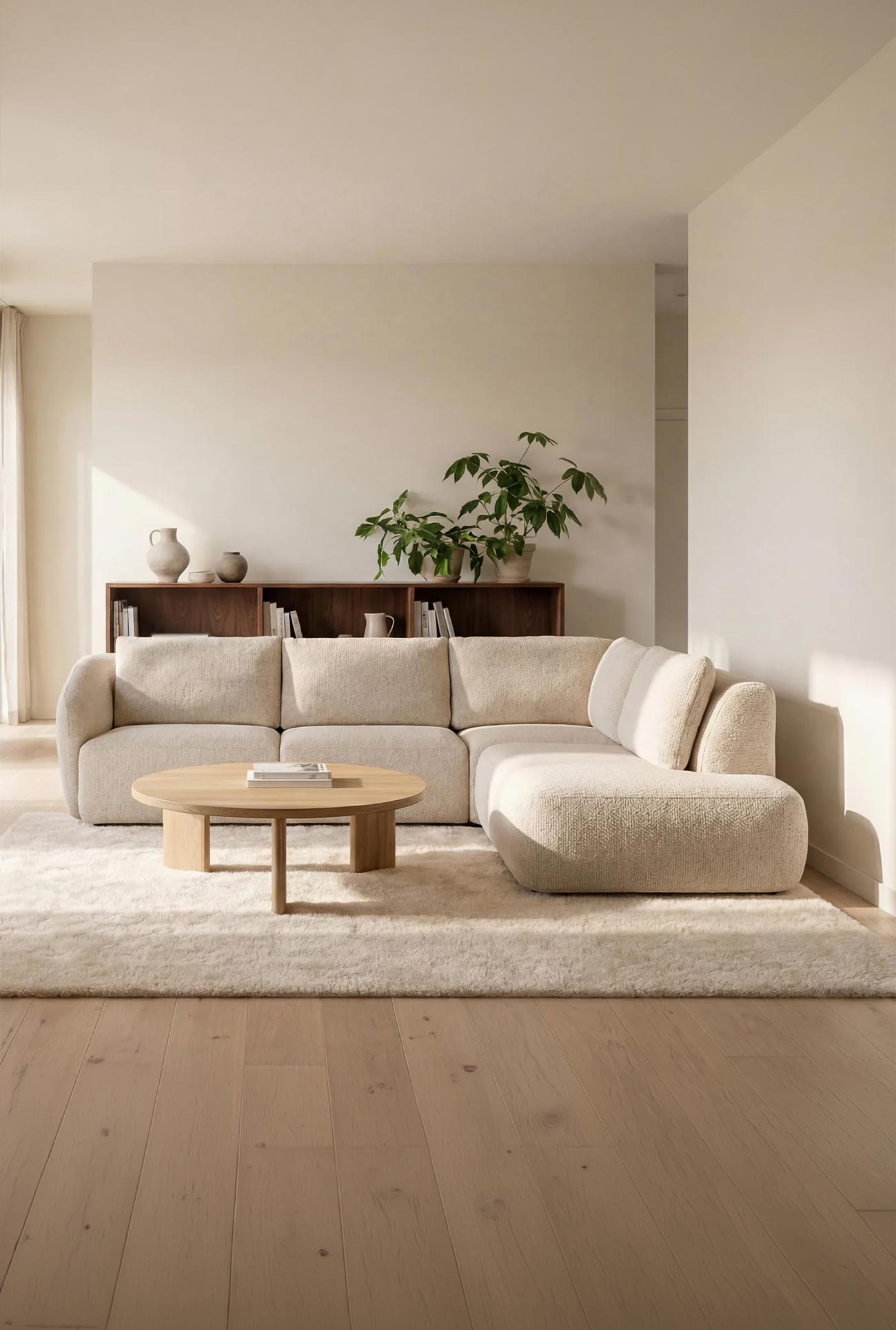 LINDA – Canapés d'angle en tissu texturé - Mobilier Deco
