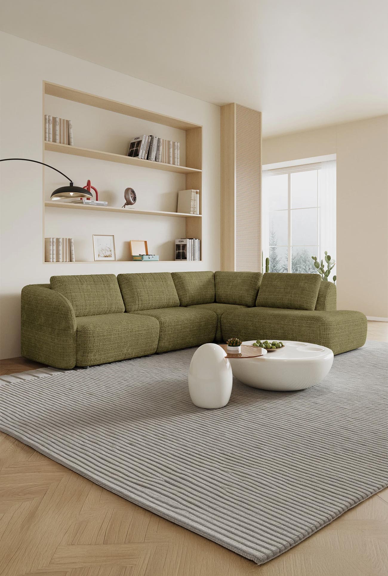 MERYA – Canapés d'angle en tissu - Mobilier Deco