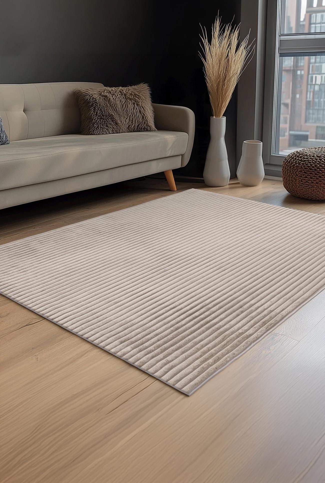 PLUSH - Tapis en velours côtelé 160x230 cm - Mobilier Deco