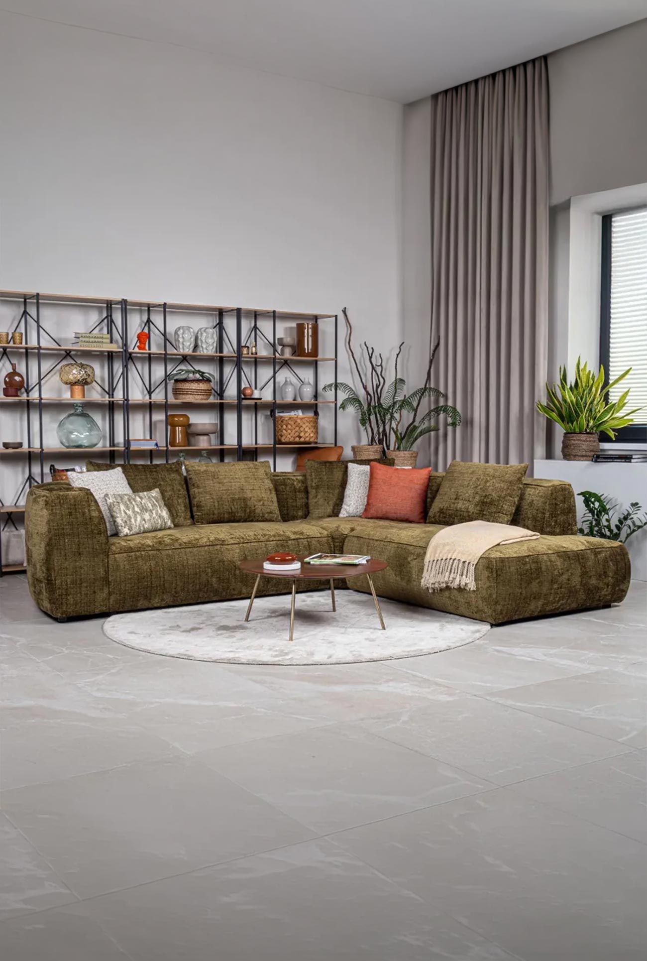 ROSIE - Canapés d'angle en tissu texturé - Mobilier Deco