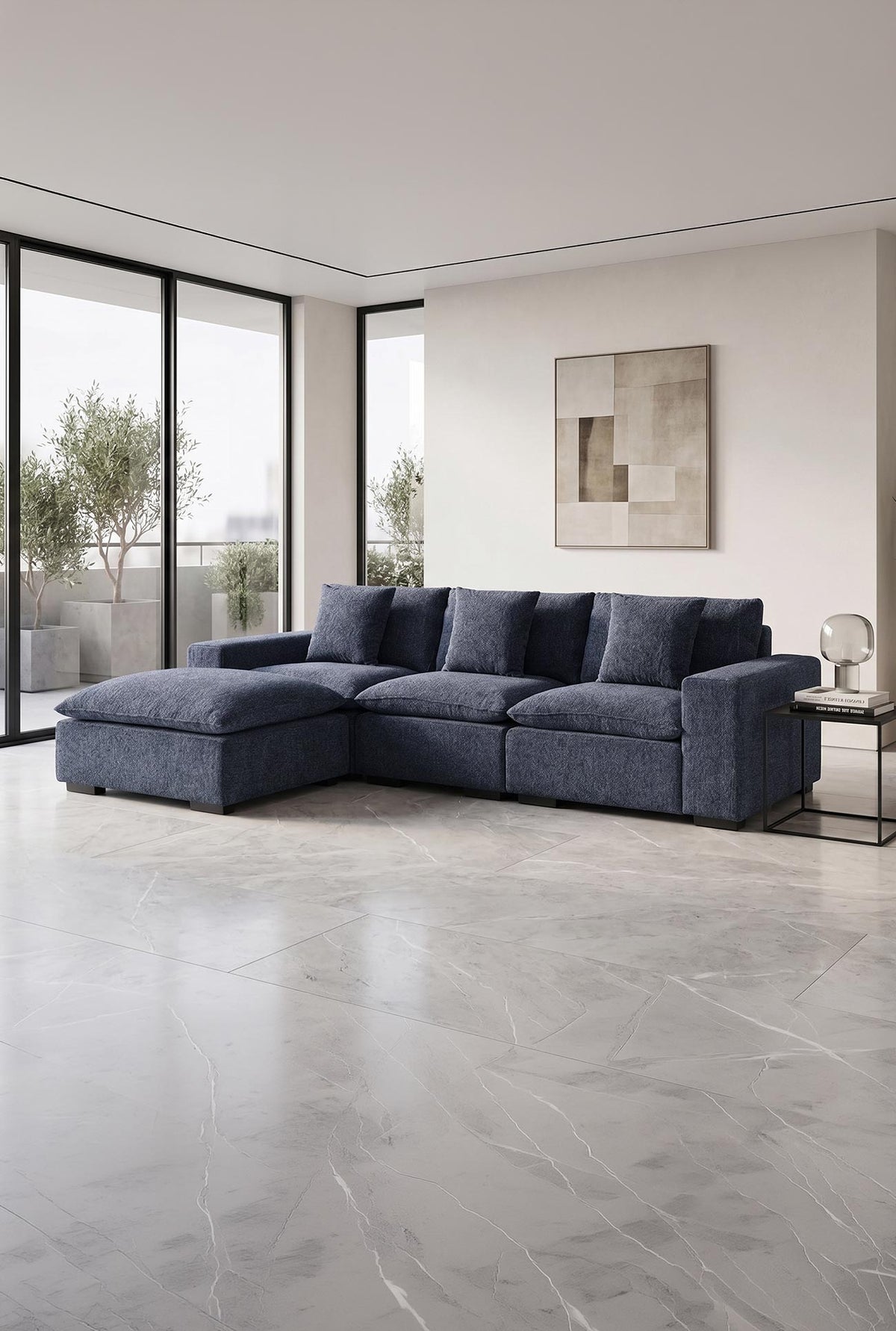 SELENIA - Canapés d'angle modulables et réversibles en tissu