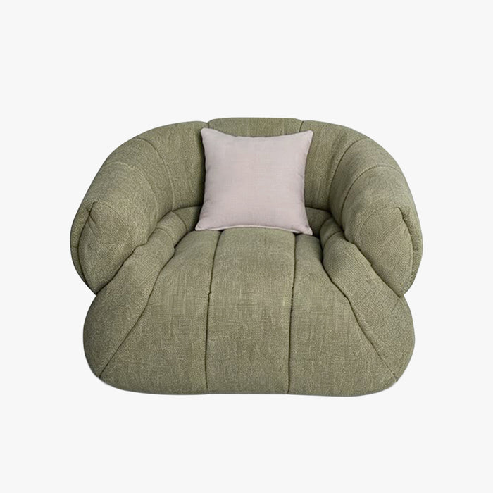 SIENA Fauteuil en tissu vert – Fauteuils – vue 2