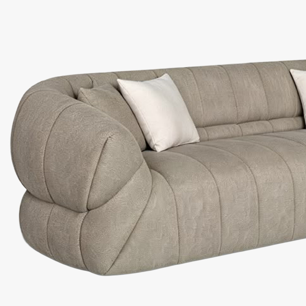 SIENA Canapé 3 places en tissu taupe