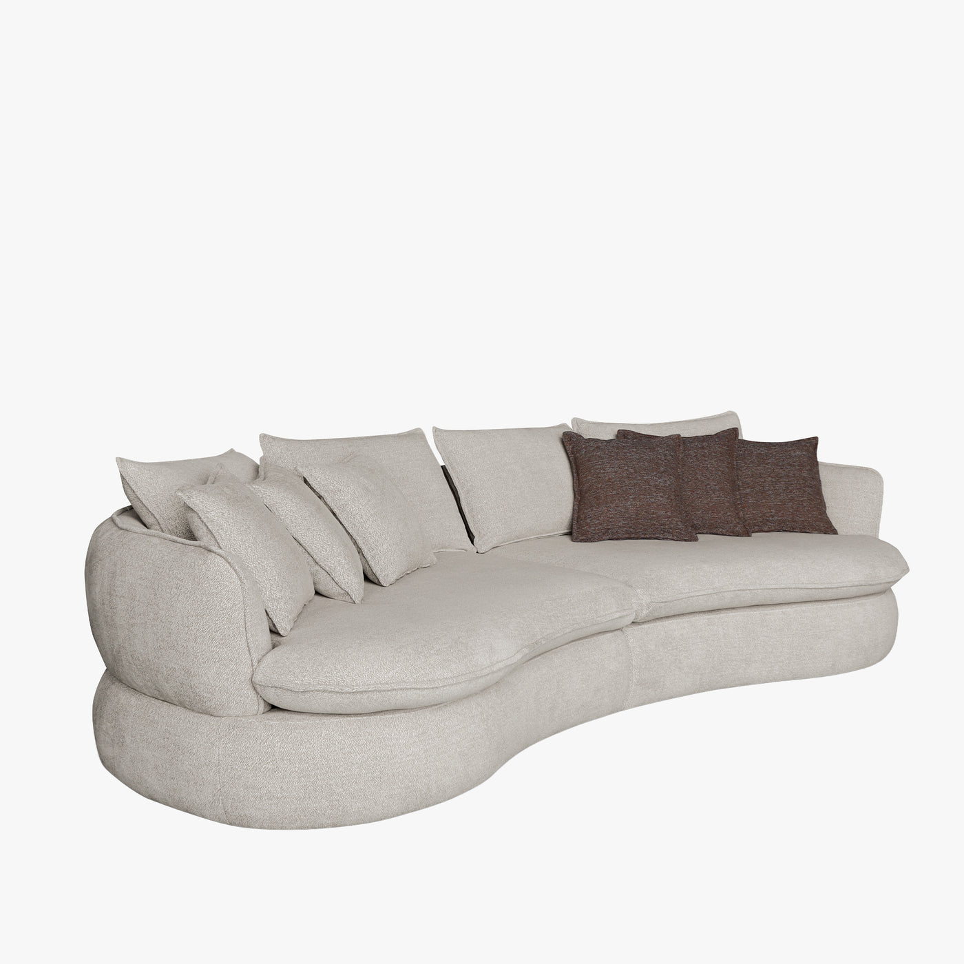 AZRA Canapé 3 places en tissu beige