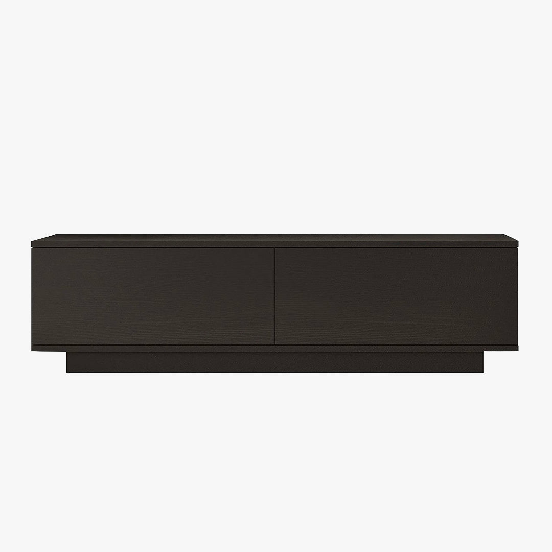 ELONIE Meuble TV 2 portes noir