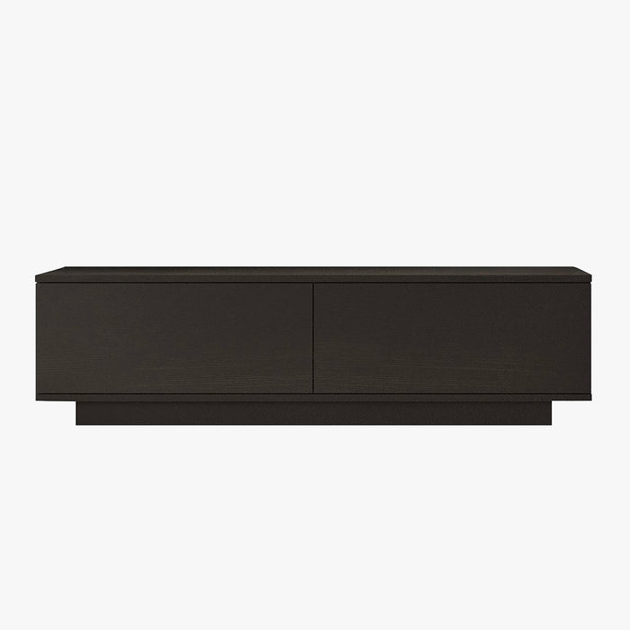 ELONIE Meuble TV 2 portes noir