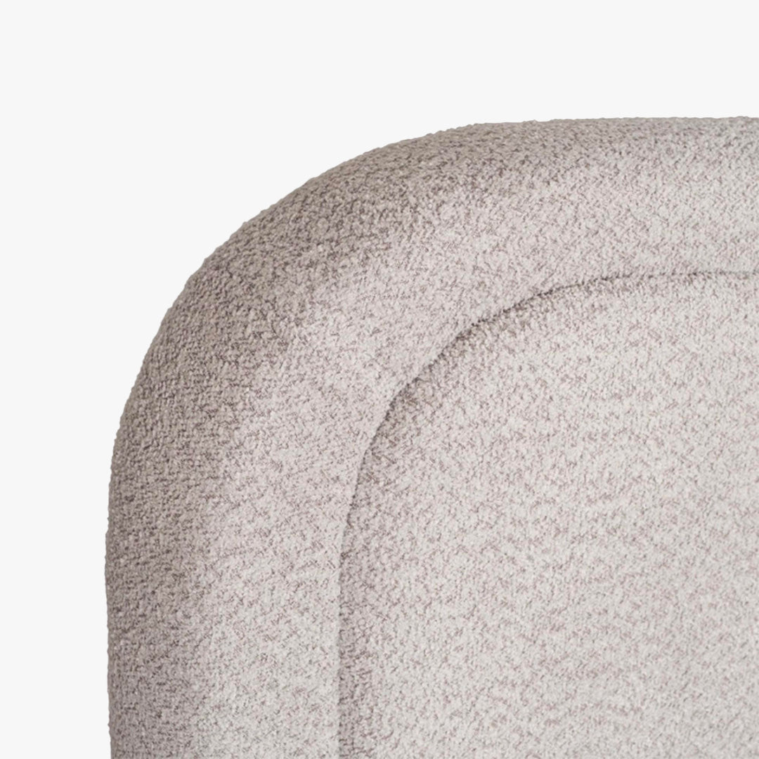 HAGA Lit double en tissu bouclette beige avec coffre 160x200 cm