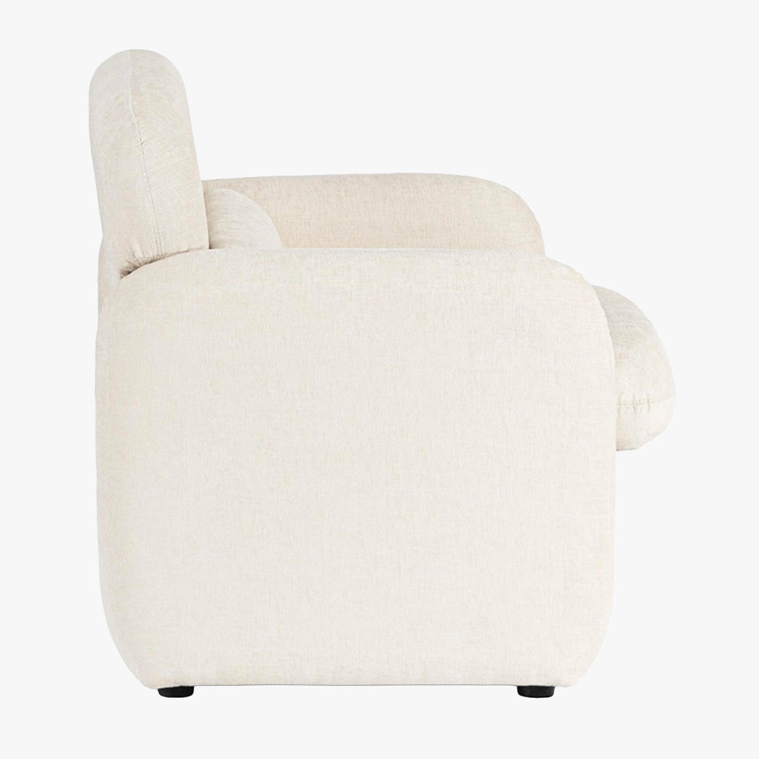 TOGO Fauteuil en tissu blanc écru