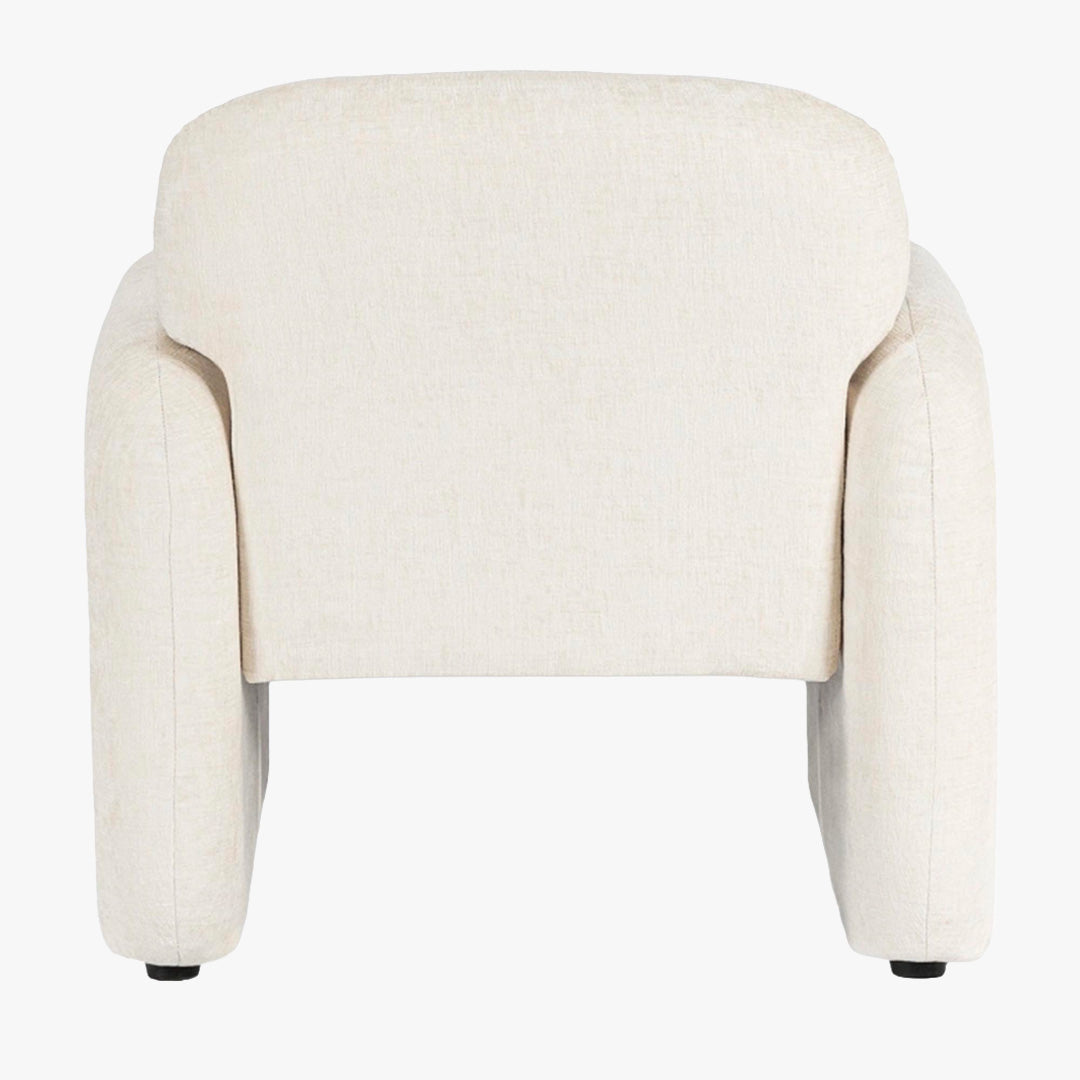 TOGO Fauteuil en tissu blanc écru