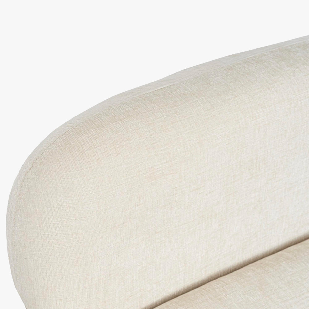 TOGO Fauteuil en tissu blanc écru