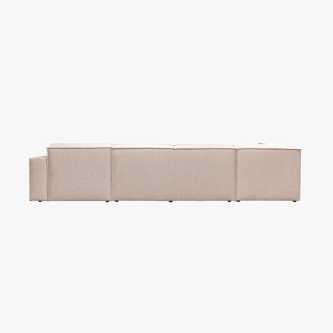 ELIA XL Canapé panoramique en tissu beige - Angle droit