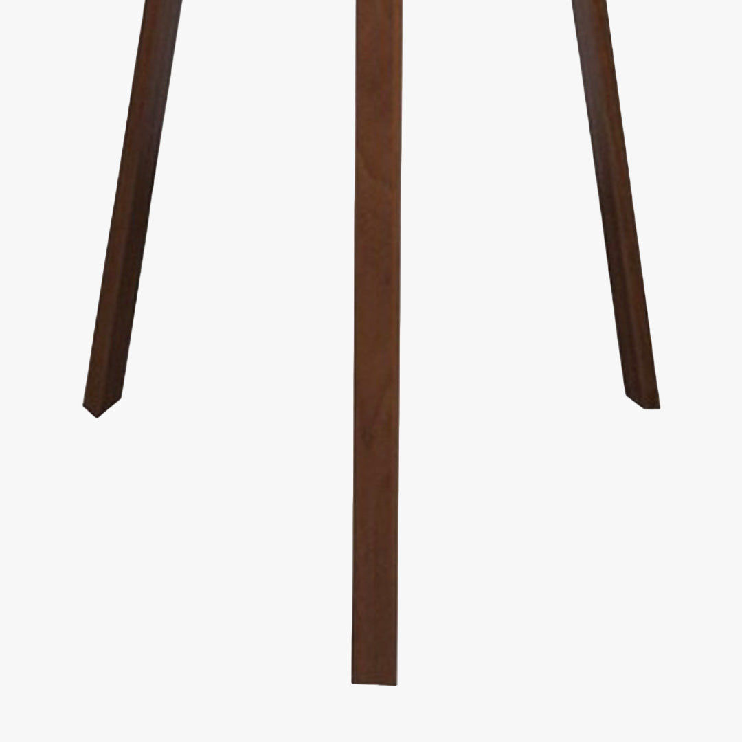 SYMO Lampe sur pieds avec abat jour en PVC vert pieds couleur bois foncé
