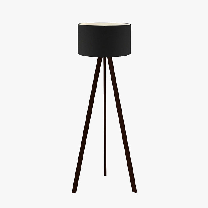 SYMO Lampe sur pieds avec abat jour en PVC noir
