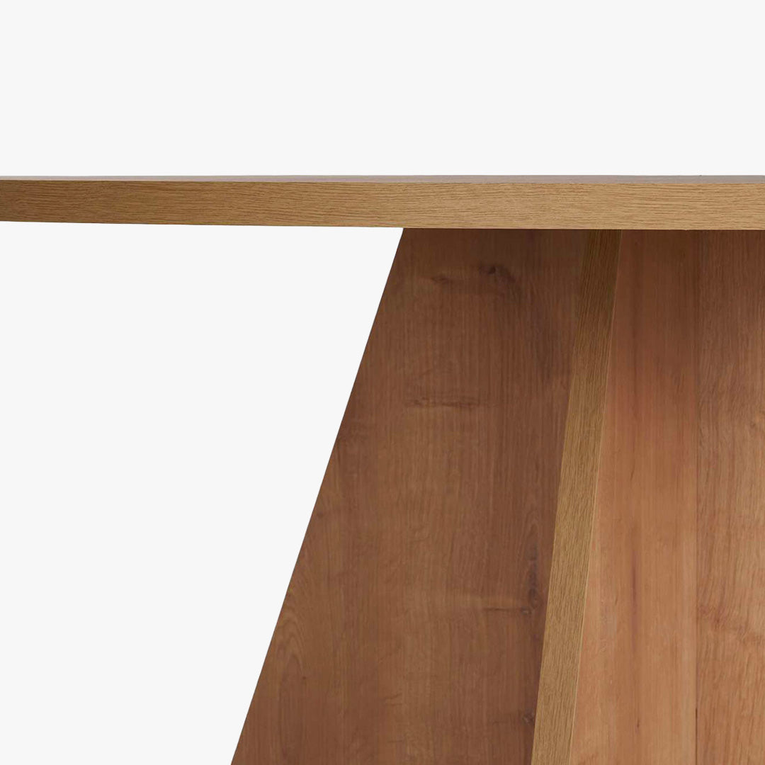LEYVA Table à manger ronde couleur bois clair D120 cm