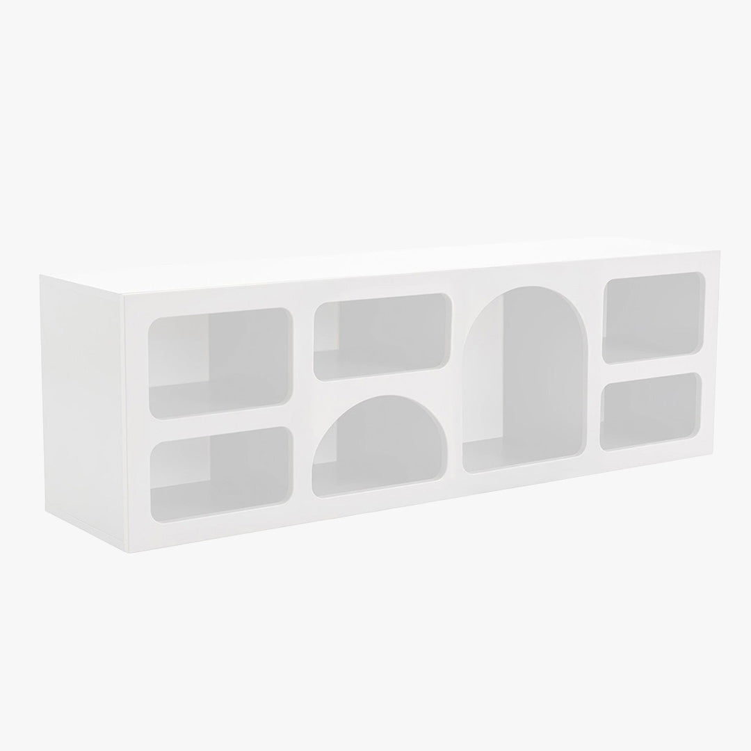FIANA Meuble TV 7 niches blanc