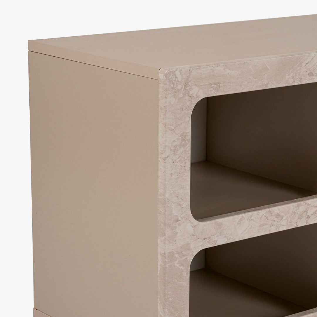 FIANA Meuble TV 7 niches beige