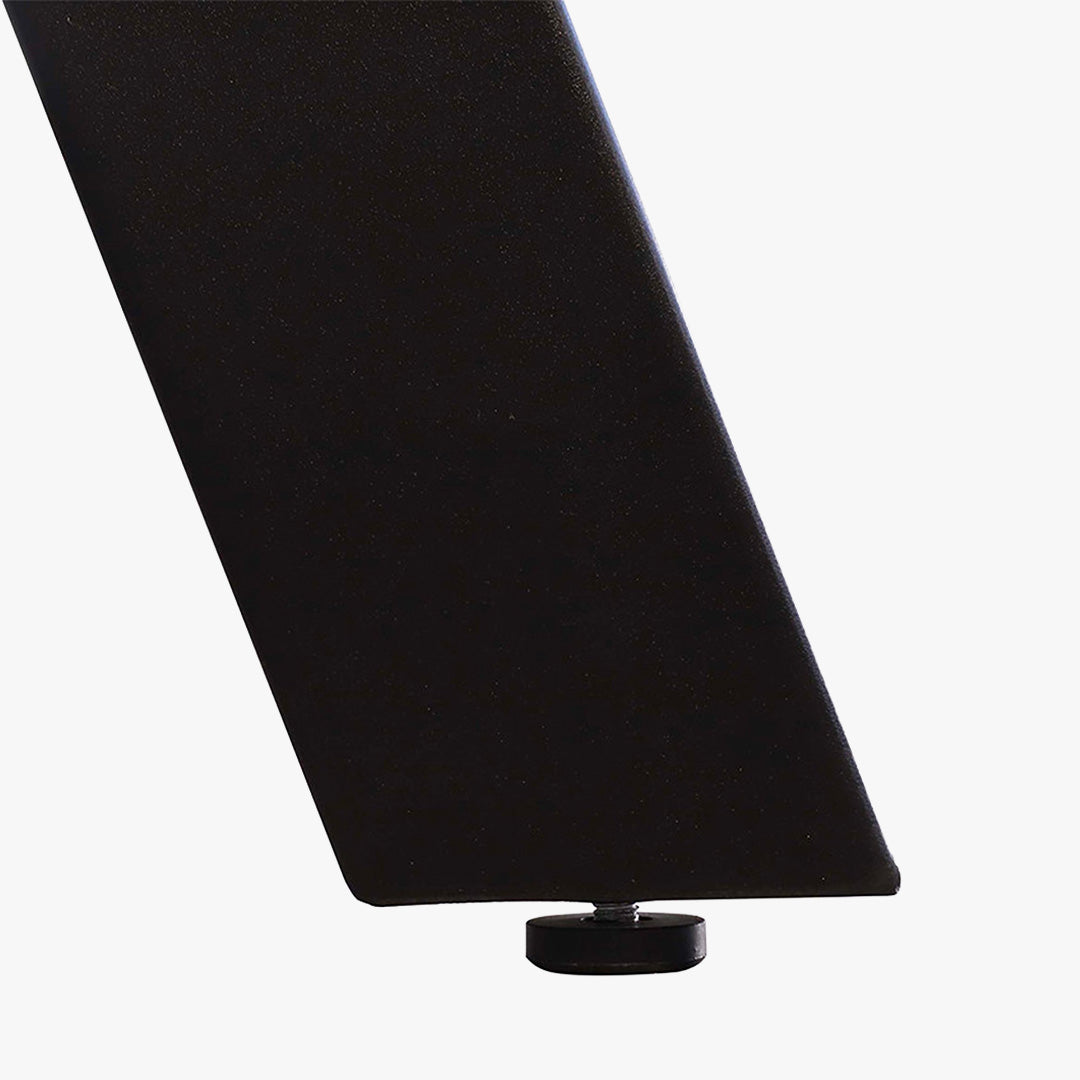 HERA Table extensible en pierre frittée noir pieds en métal noir 160-240 cm