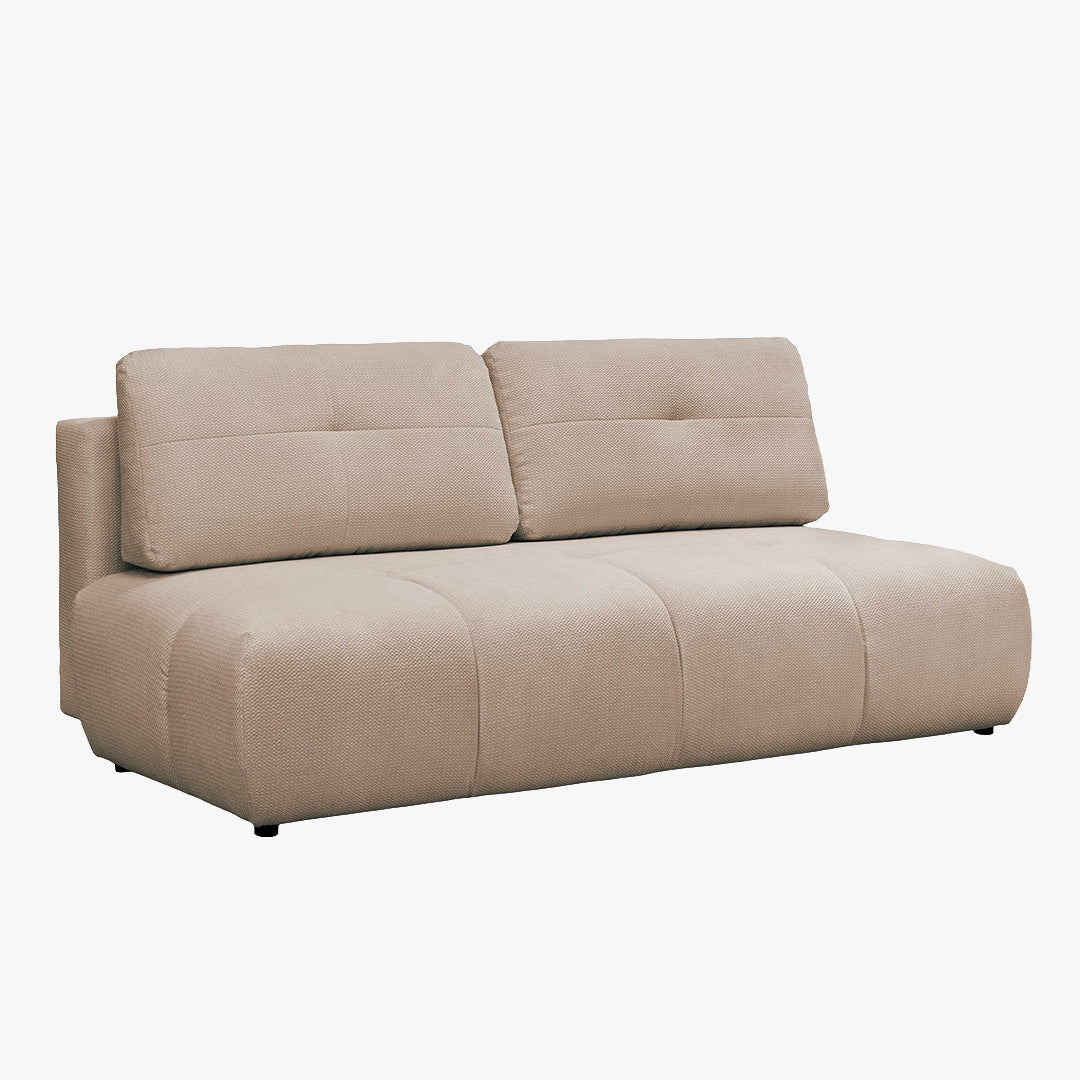 ROSA Canapé 3 places convertible avec coffre en tissu beige