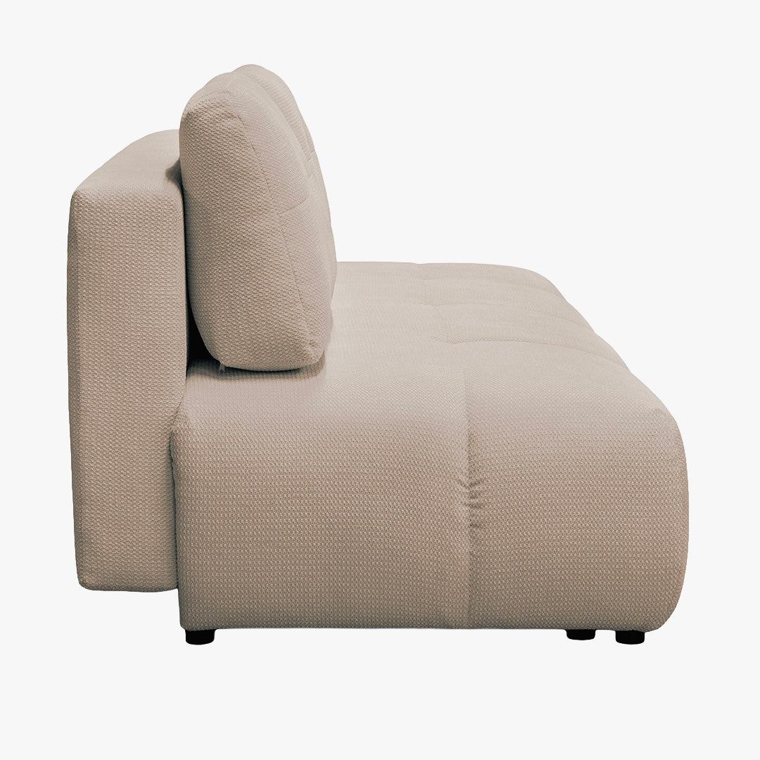 ROSA Canapé 3 places convertible avec coffre en tissu beige