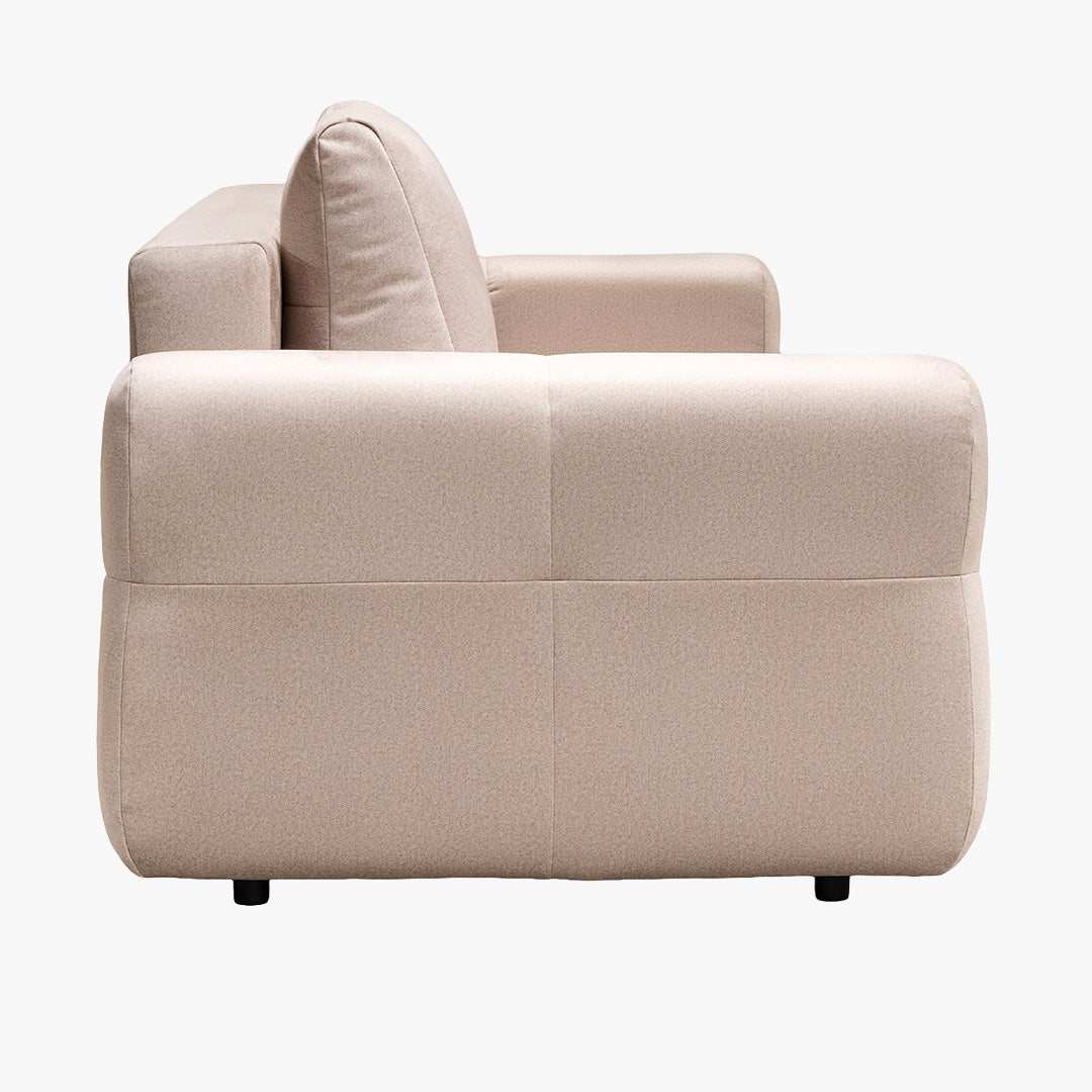 NAOMI Canapé 3 places convertible avec coffre en tissu beige