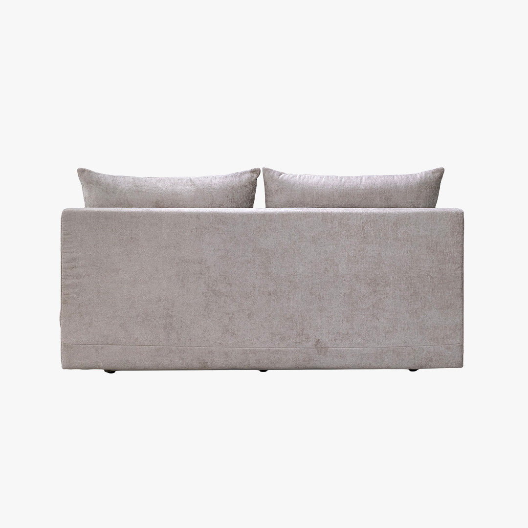 HARVEY Canapé 3 places convertible avec coffre en tissu taupe clair