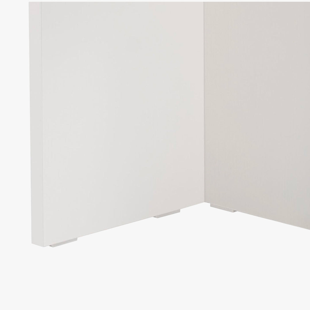 BELORA Table à manger ovale couleur bois blanc 180 cm