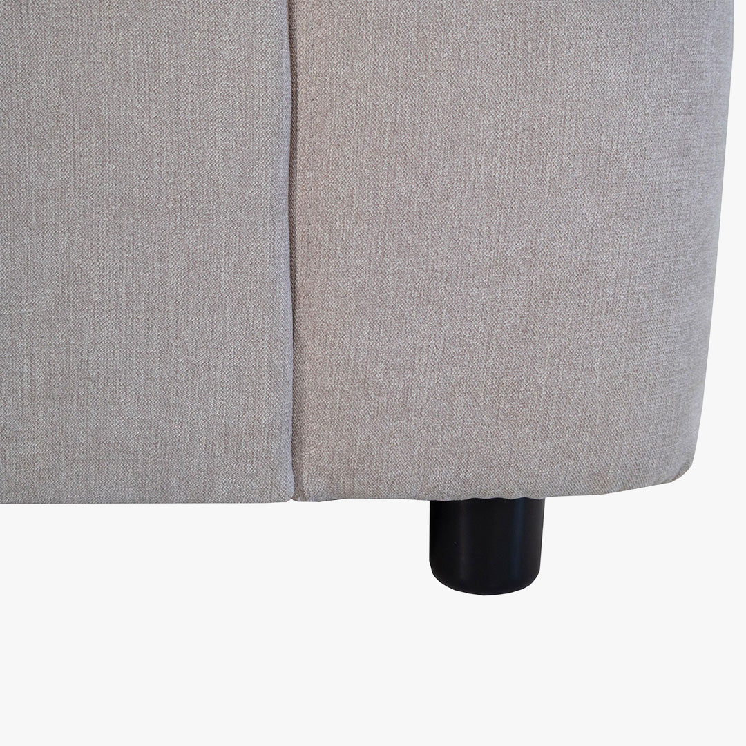 CELIA Canapé d'angle convertible et réversible avec coffre en tissu beige