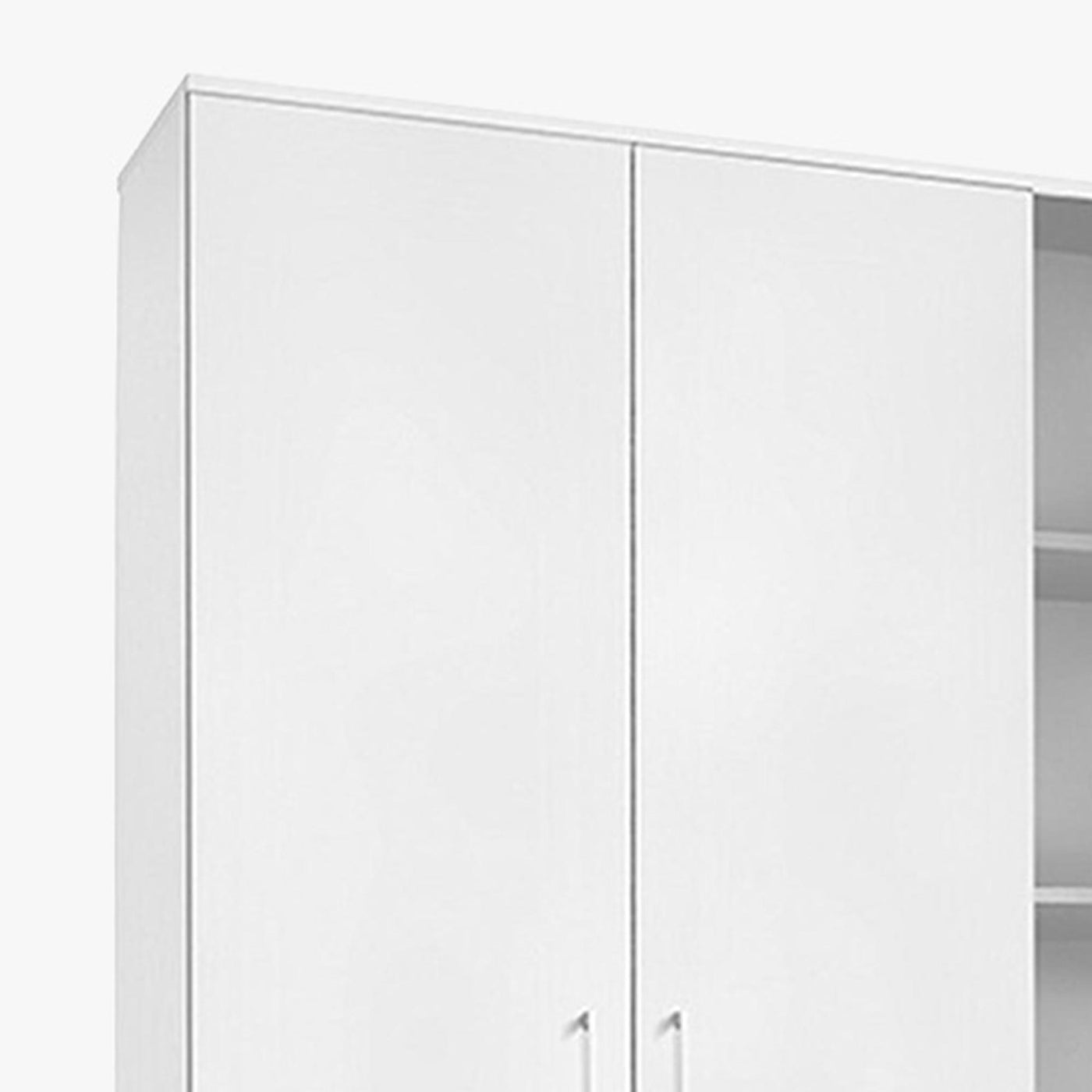 RAY XL Armoire 3 portes 4 étagères blanc
