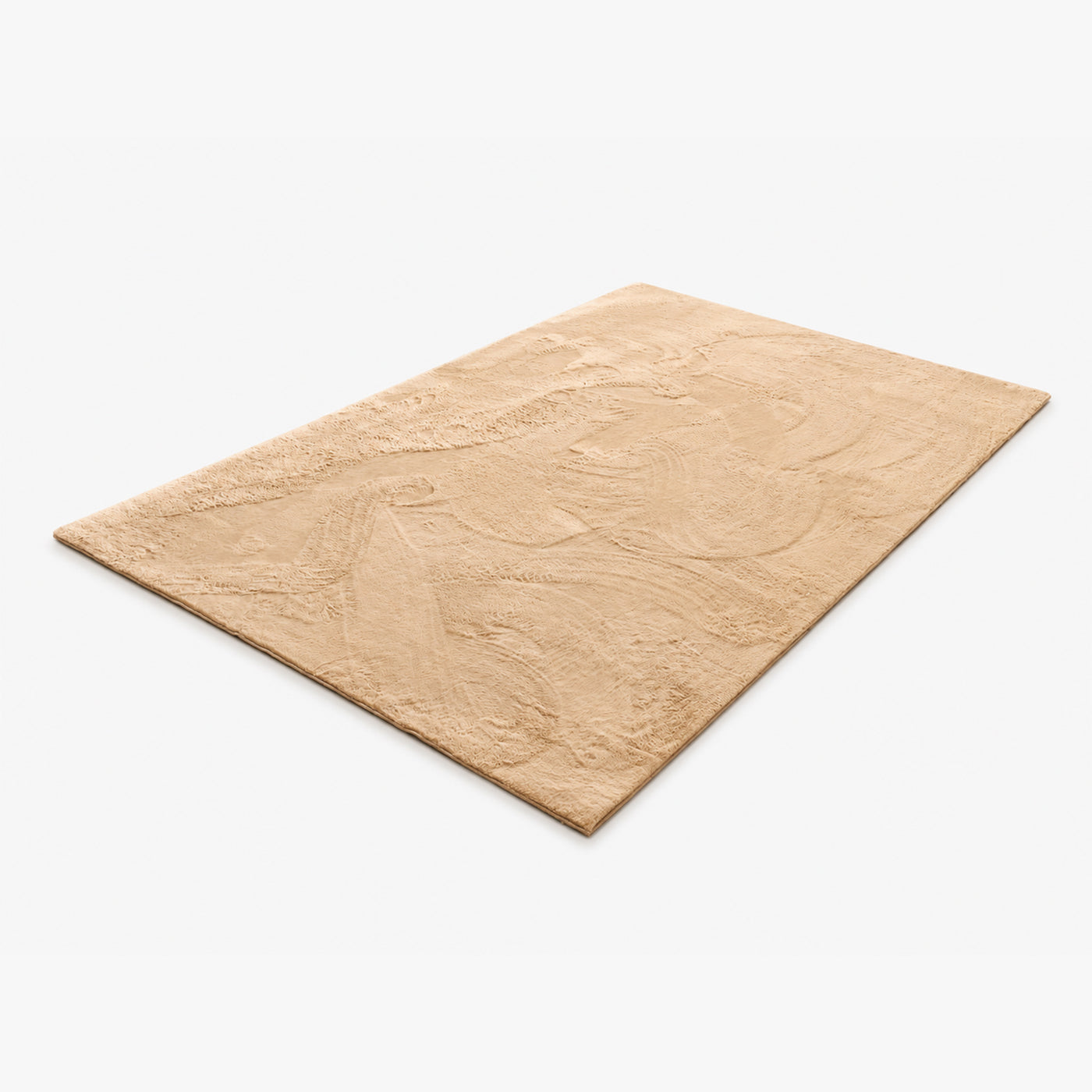 NUBE Tapis en tissu doux beige - 160x230 cm