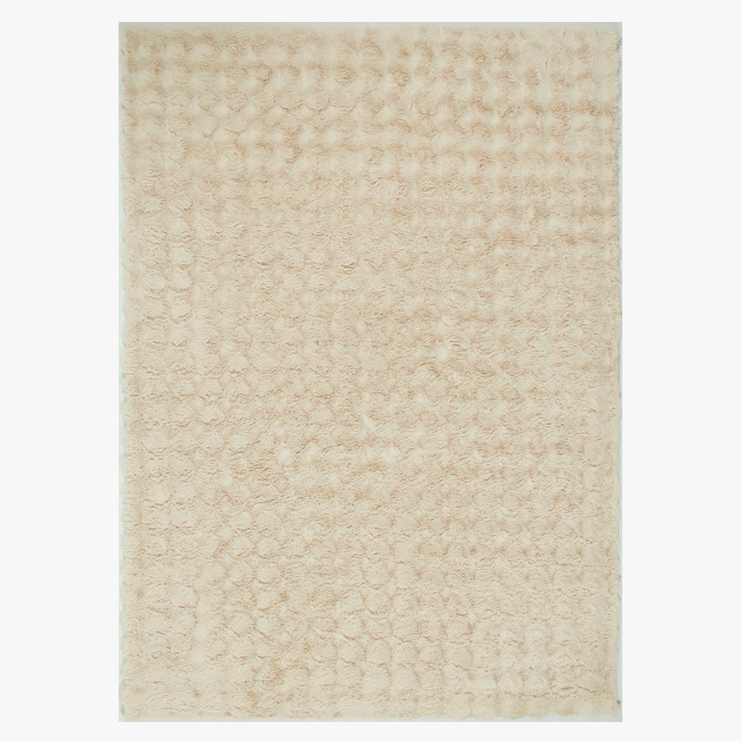 BUBBLE Tapis tissu doux à relief beige - 160x230