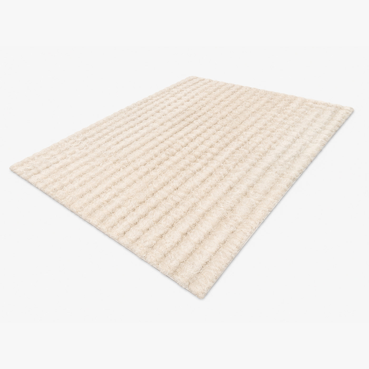 BUBBLE Tapis tissu doux à relief beige - 160x230