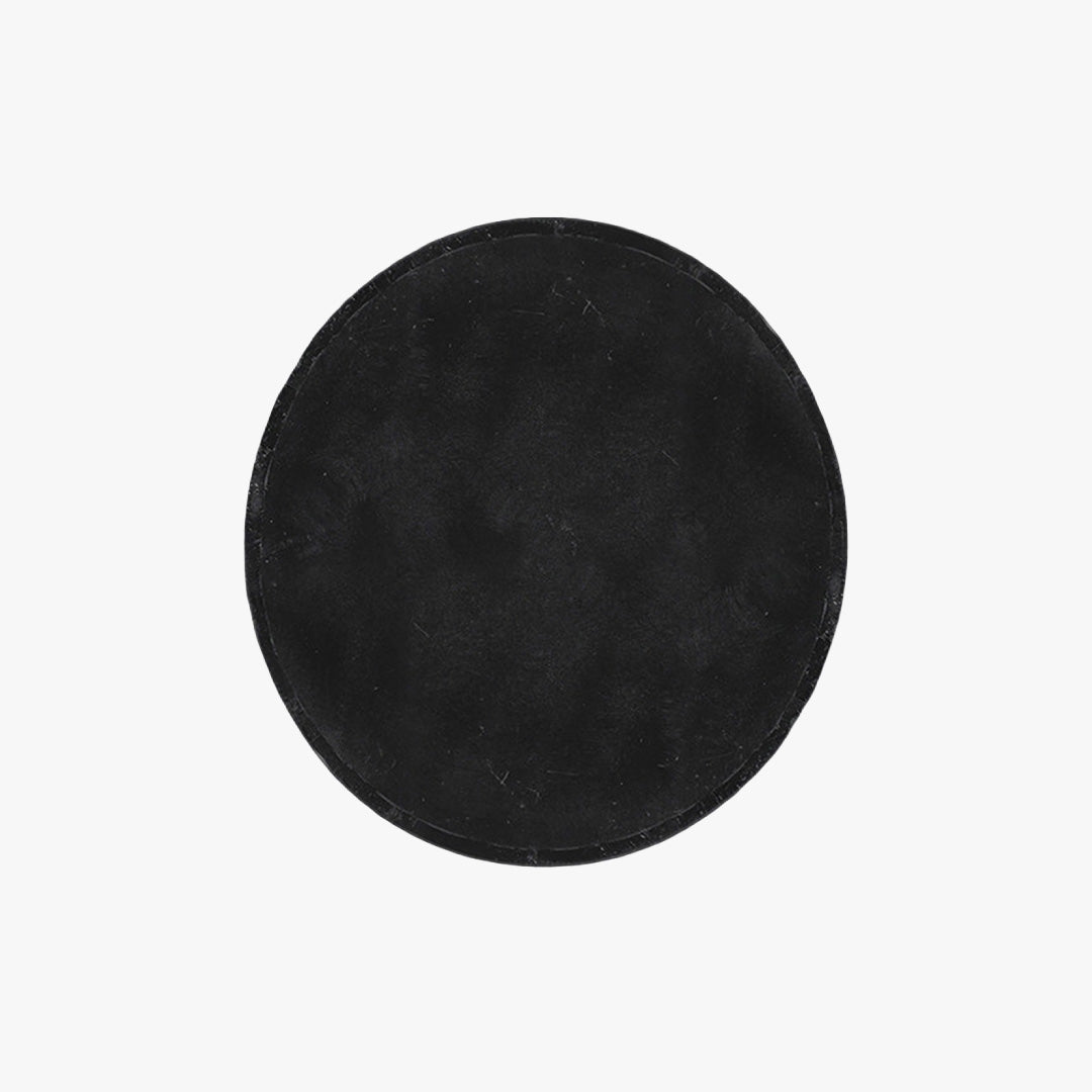 TOMMY - 130 Table à manger ronde en bois de manguier noir D130 cm