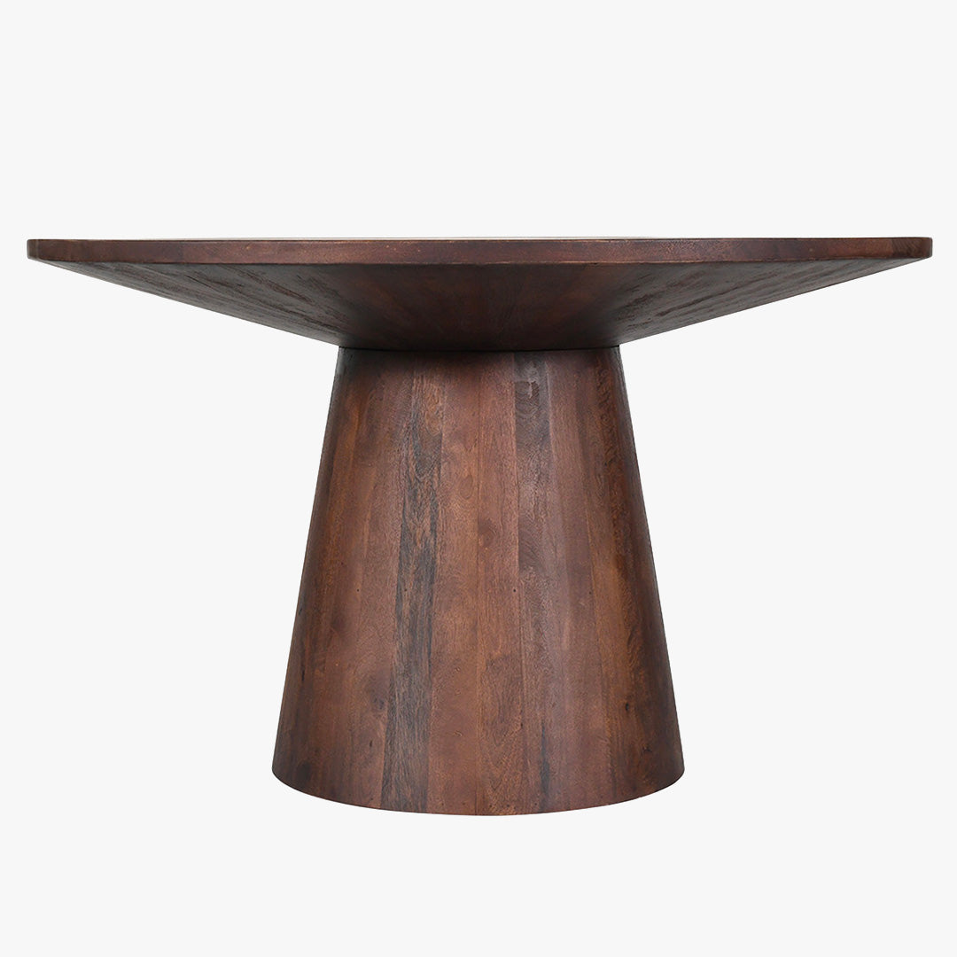TOMMY - 130 Table à manger ronde en bois de manguier D130 cm