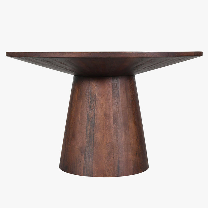 TOMMY - 130 Table à manger ronde en bois de manguier D130 cm
