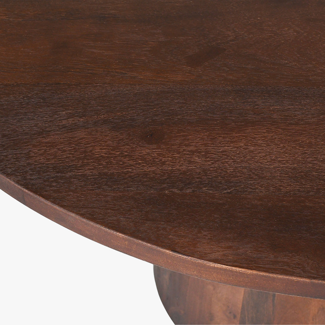 TOMMY - 130 Table à manger ronde en bois de manguier D130 cm