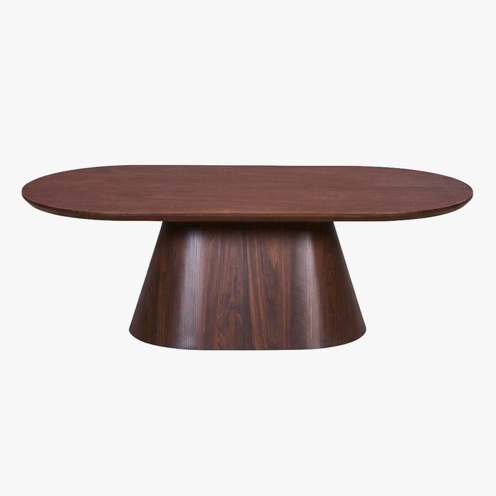 ROXY Table basse ovale couleur bois foncé 120 cm