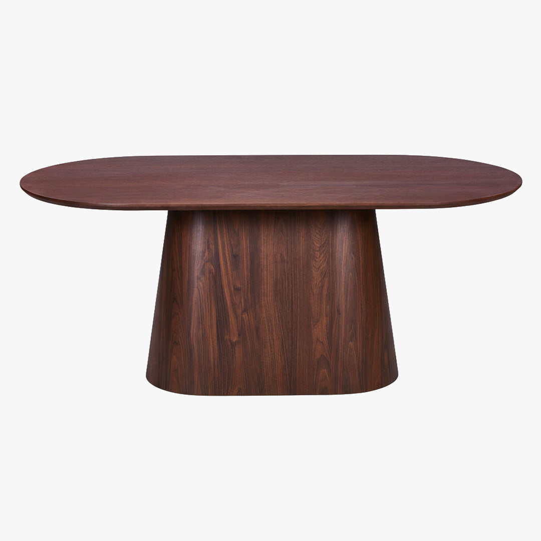 ROXY XL Table à manger ovale couleur bois foncé 180 cm