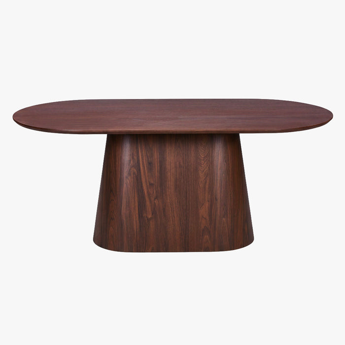 ROXY XL Table à manger ovale couleur bois foncé 180 cm