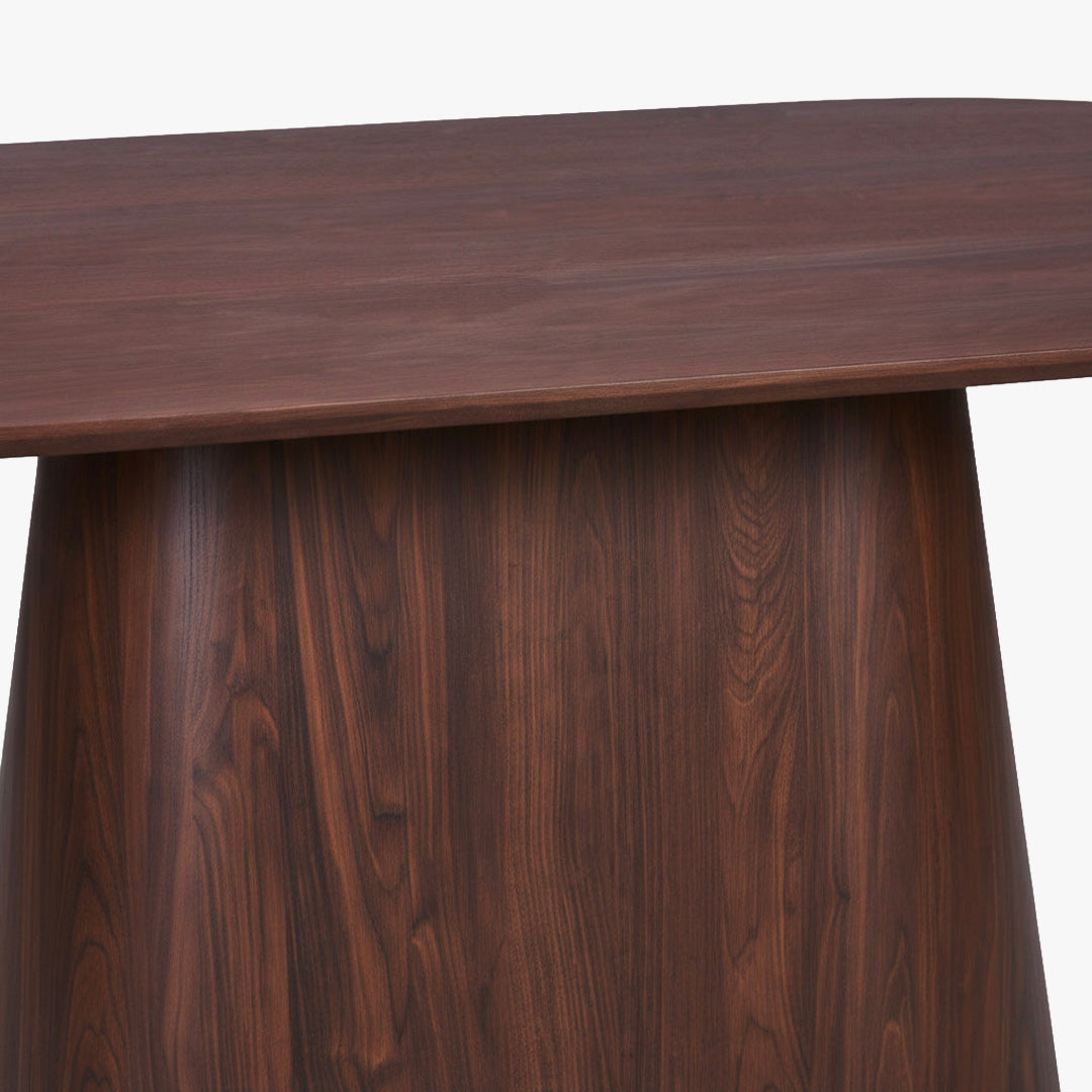 ROXY XL Table à manger ovale couleur bois foncé 180 cm