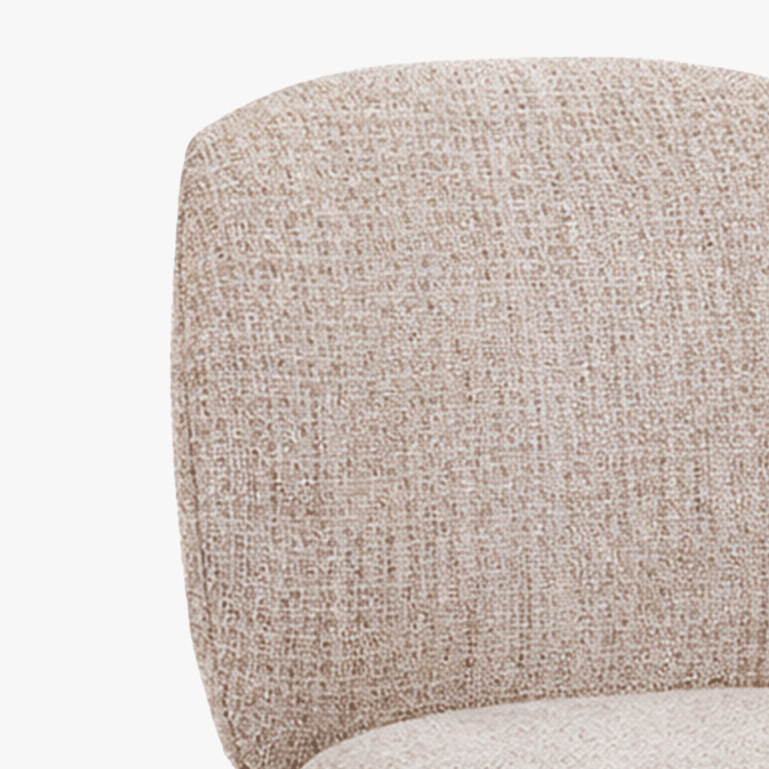 MOGAN Lot de 2 chaises en tissu taupe pieds en métal noir