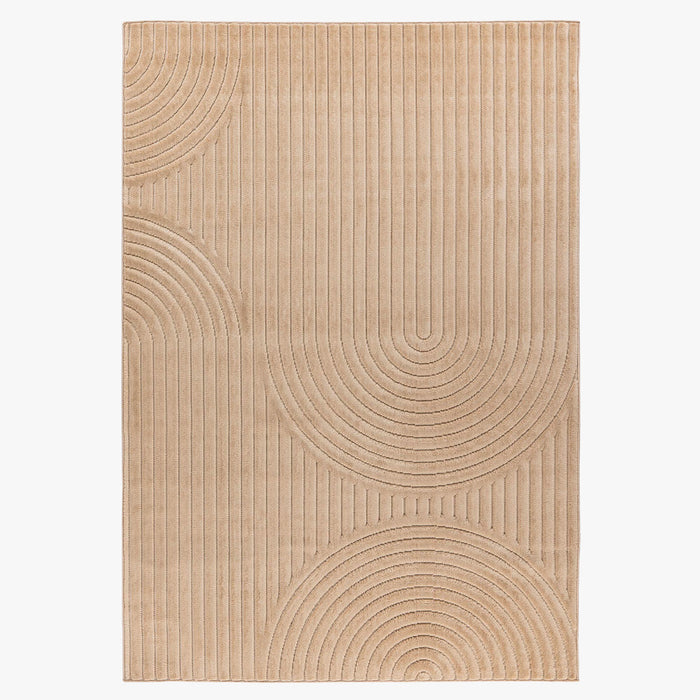 VIVA Tapis en tissu doux à motif en relief beige - 160x230 cm